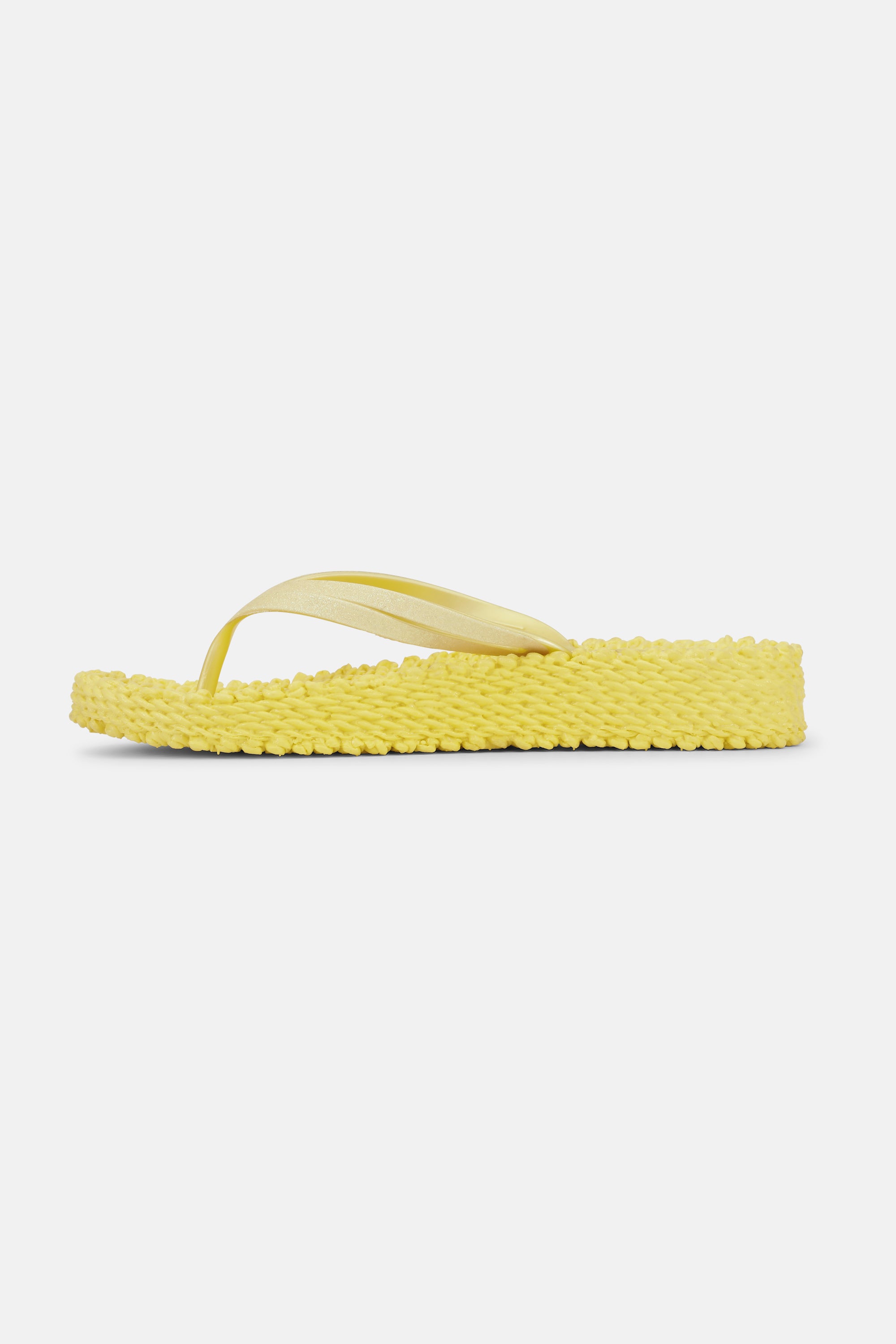 Plateau Flip-Flops Glitter - Pale Banana